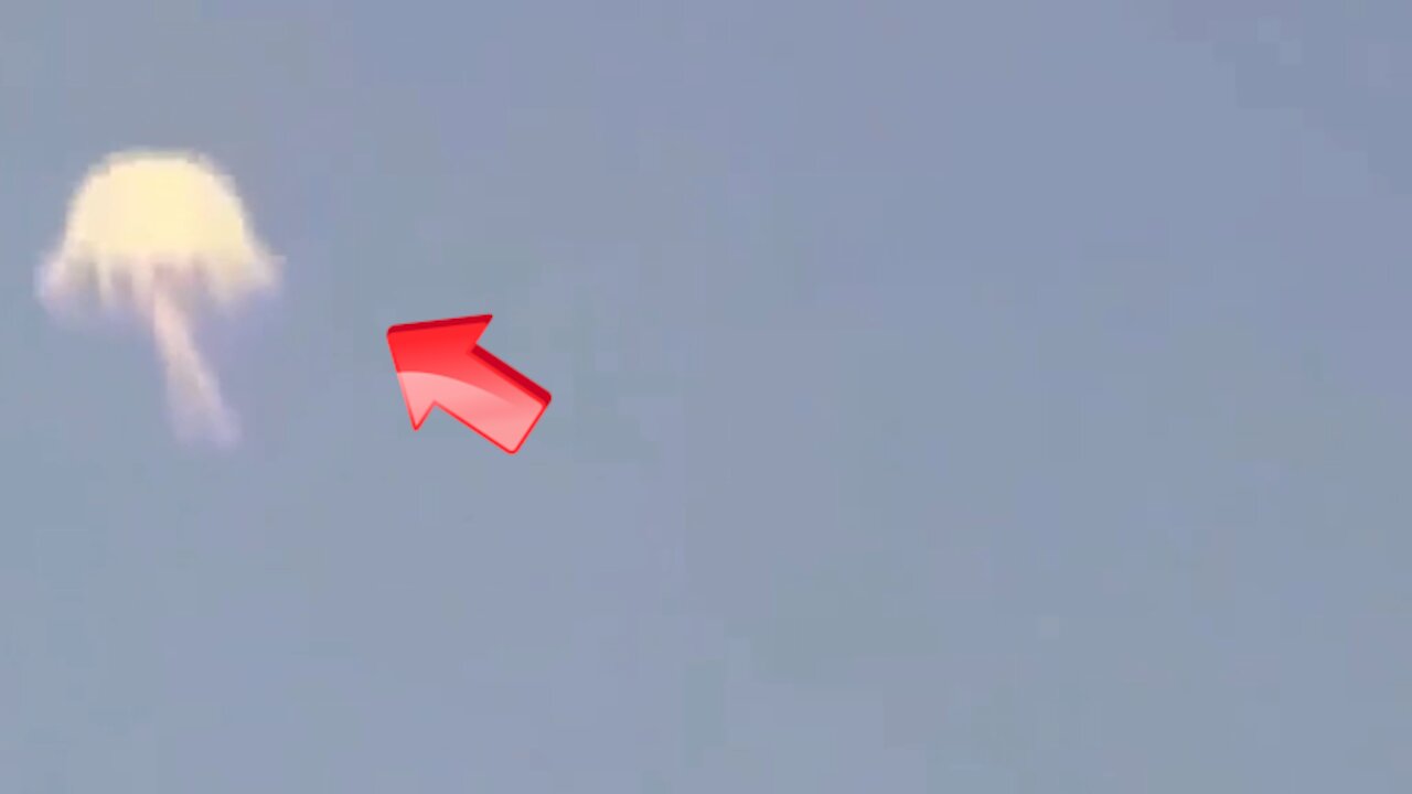 Jellyfish swimming in the sky above [Space]