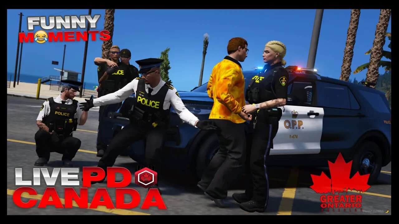 Greater Ontario Roleplay | GTA 5 #FiveM RP Funny Moments | OPP Officers Pull Over Angry Firefighter!