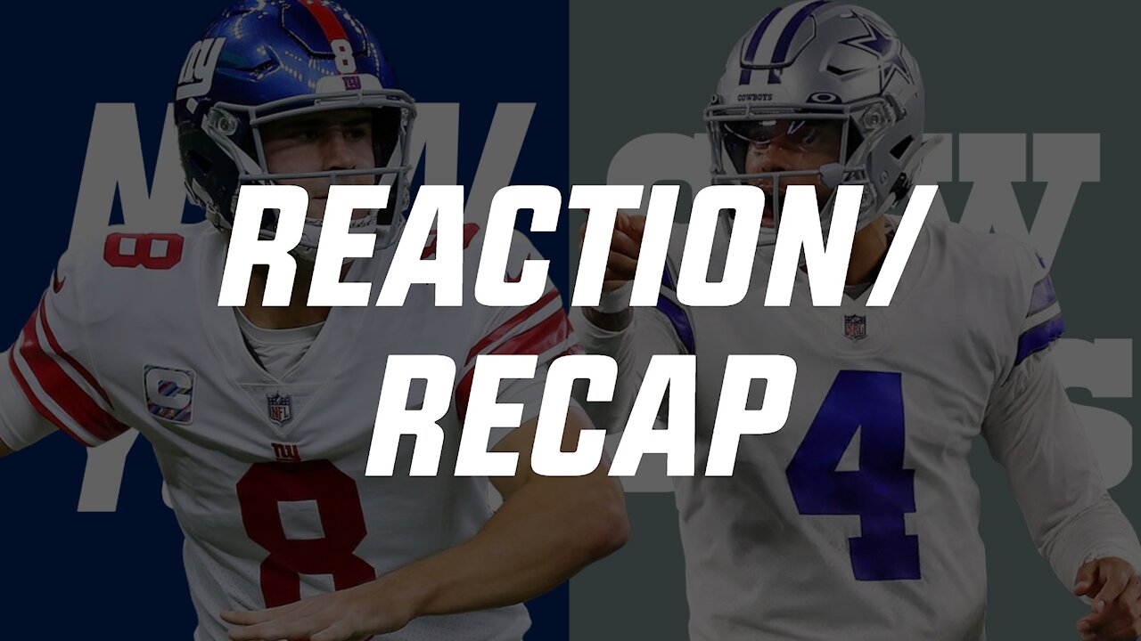 KADARIUS TONEY IS A MONSTER | INJURIES GALORE | Giants vs Cowboys Reaction