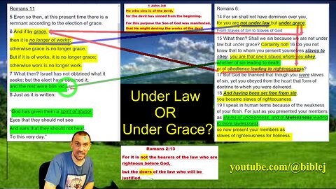 The One You Obey Is Your Master- Free From Sin OR A Slave To Sin. Under Law OR Under Grace