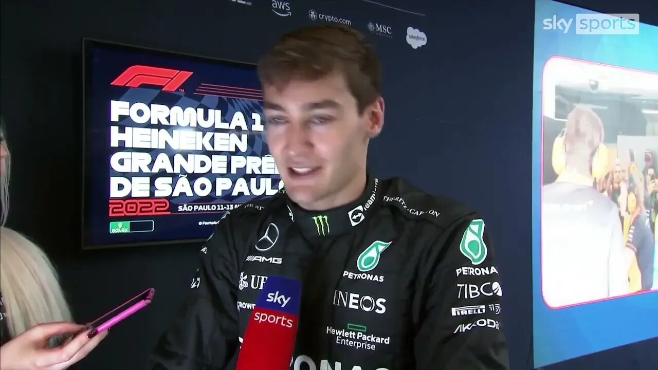 George Russell emotional after winning the 'race of his life' | Post Race Interview | São Paulo GP