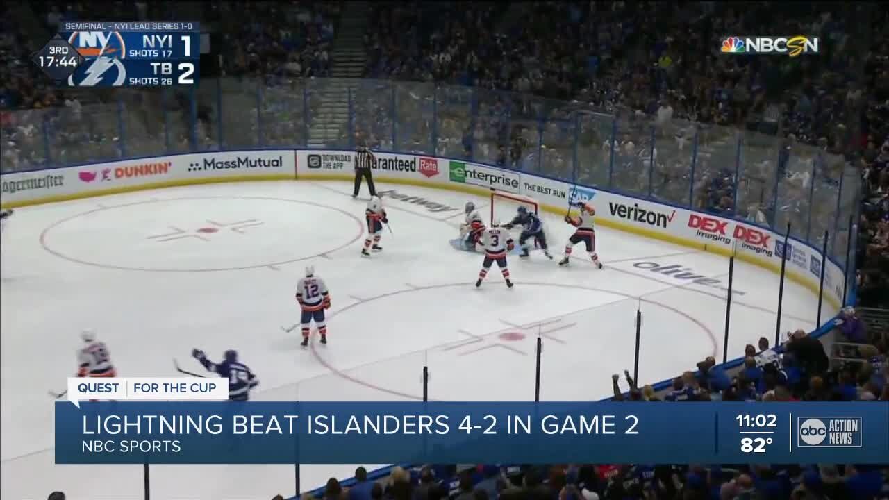 Lightning tie series 1-1 against Islanders