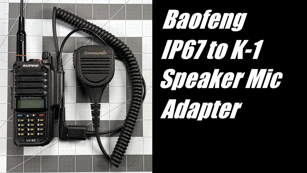 Baofeng IP67 to K-1 Plug Speaker Mic Adapter