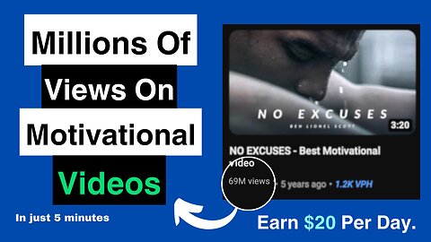 Viral Dark Theme Motivational Videos | Earn $1,734/Month Online 🌟