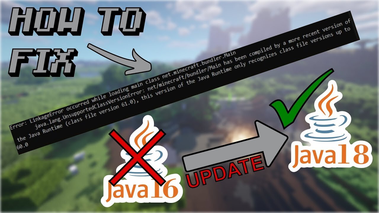 How to Fix "LinkageError" Minecraft Server 1.19 and Newer: Update Java SE Runtime Environment