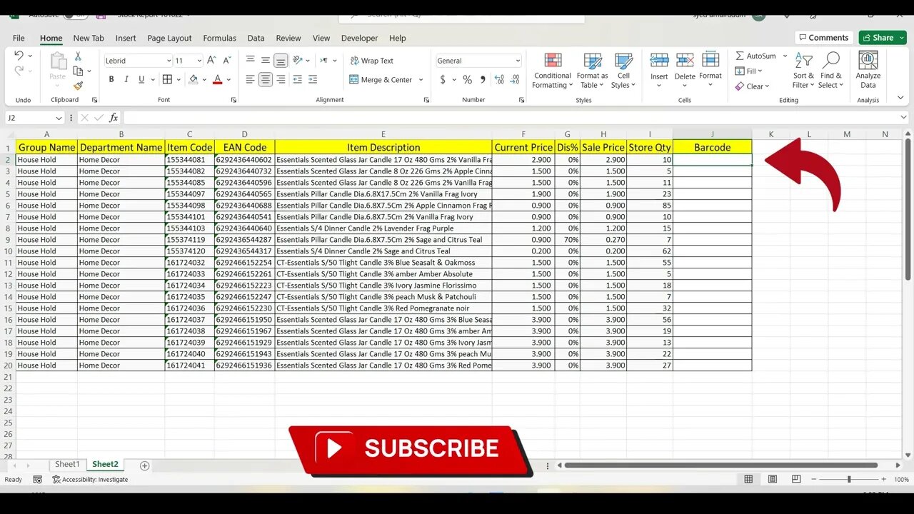 How To Generate Barcode In Excel.