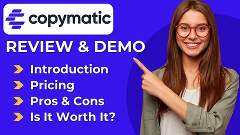 Copymatic Review | Complete Copymatic AI Review & Walkthrough
