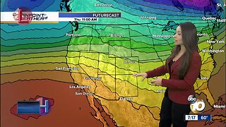 10News Pinpoint Weather with Meteorologist Angelica Campos