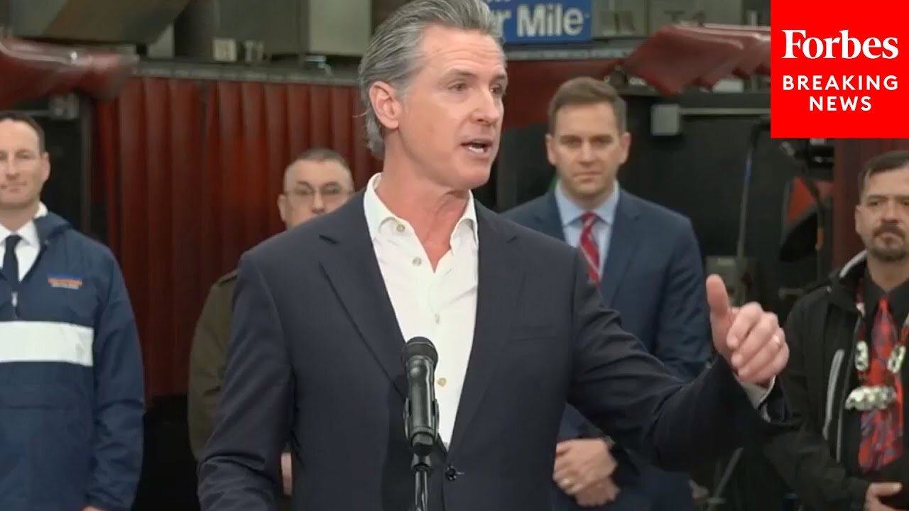 California Gov. Gavin Newsom Holds Press Briefing To Promote Career Programs For Veterans