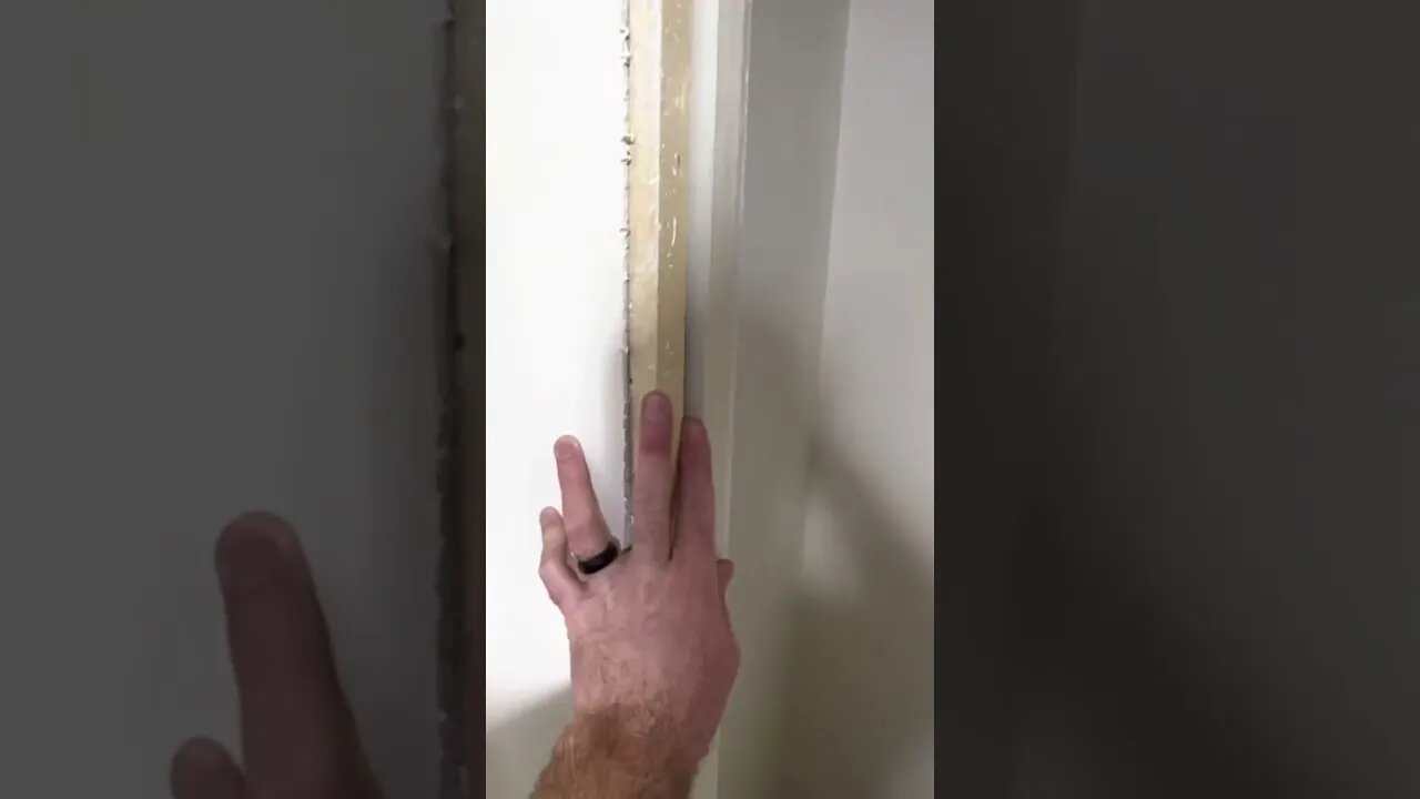 Fir out the pocket door flush to trim for a clean look