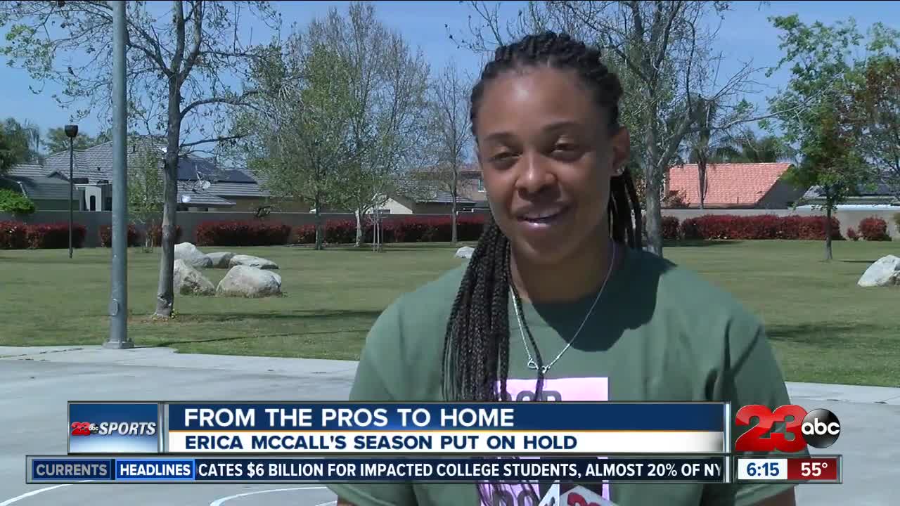 Local WNBA player back in Bakersfield until basketball returns