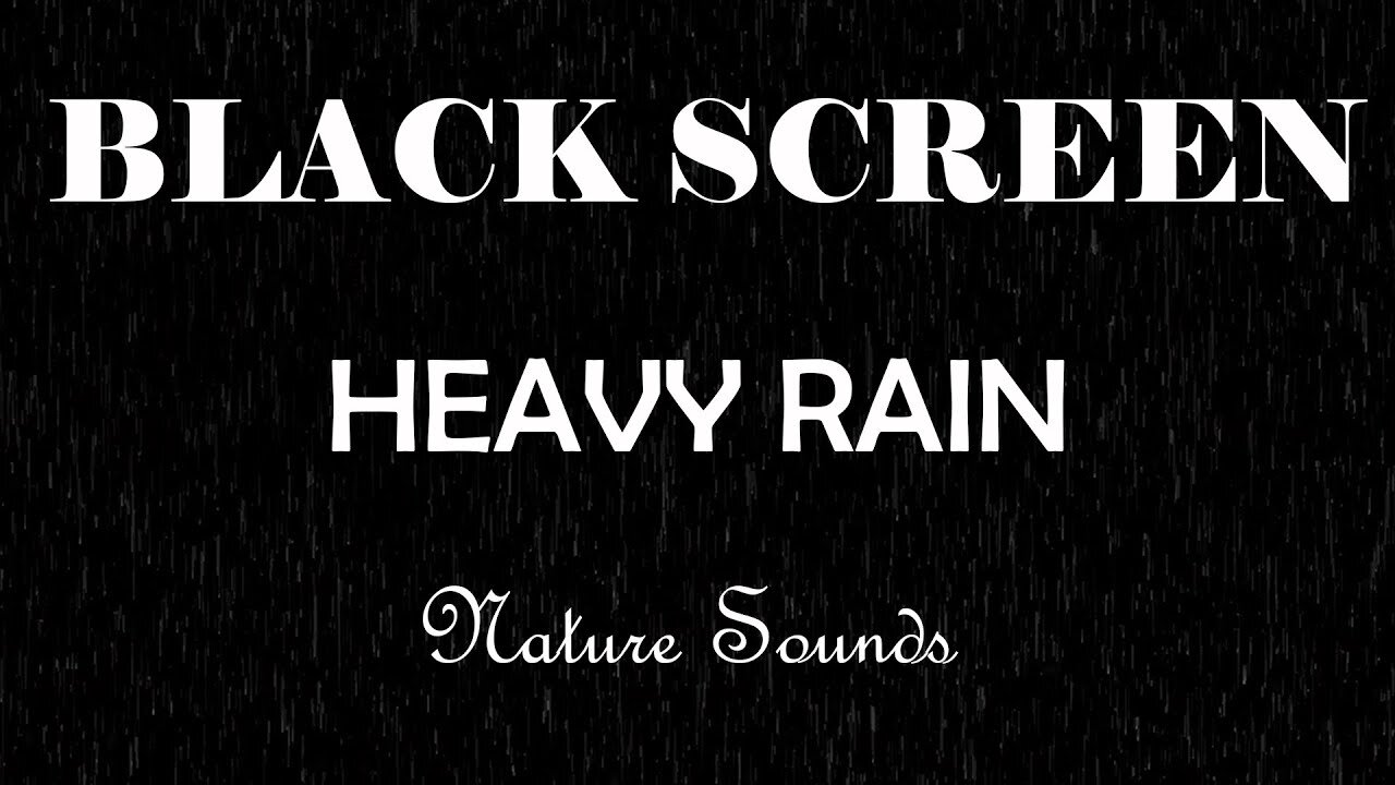 HEAVY Rain Sounds for Deep Sleep Black Screen ASMR Nature Sounds for Sleep and Relaxation