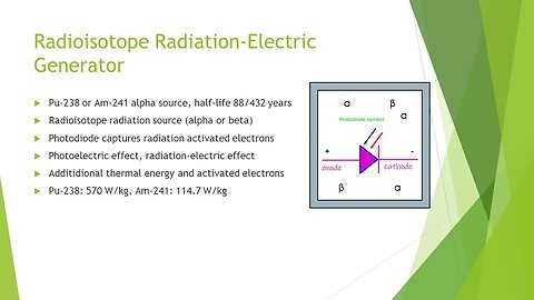 Radioisotope Radiation-Electric Generator