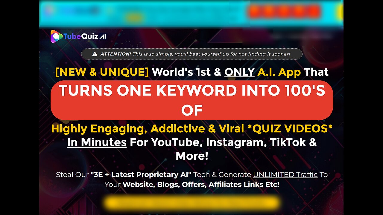 TubeQuiz AI Overview: AI App that Turns One Keyword into Hundreds of Addictive Quiz Videos Instantly