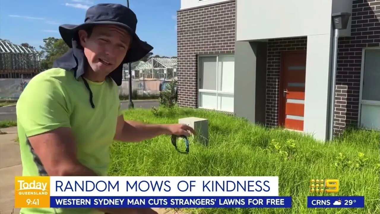 Why does this guy mow lawns for free?