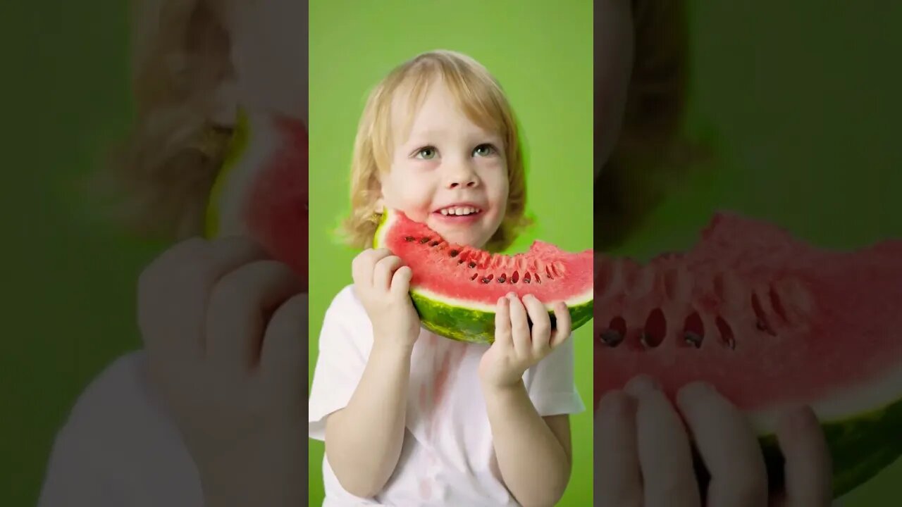 Eating A Big Piece of Watermelon