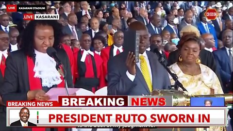 RUTO SWEARING IN II THE 5TH PRESIDENT