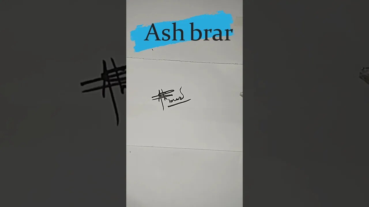 Ash brae name signature | 2023