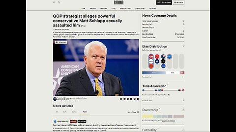 "LGBT Struggle" And GOP strategist alleges powerful conservative Matt Schlapp sexually assaulted him