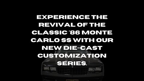 ✨ Unleash Your Inner Artist with a Custom 1:64 Scale '86 Monte Carlo! 🎨