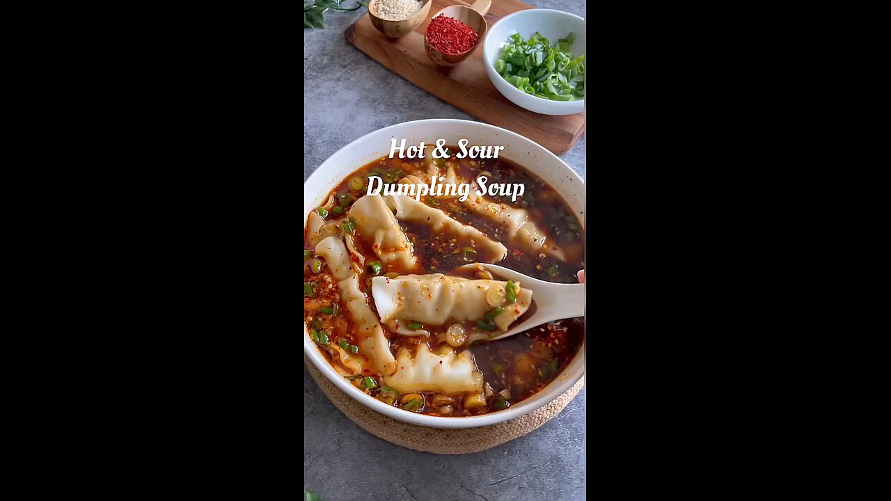 Hot and sour dumpling soup 😋😋😋