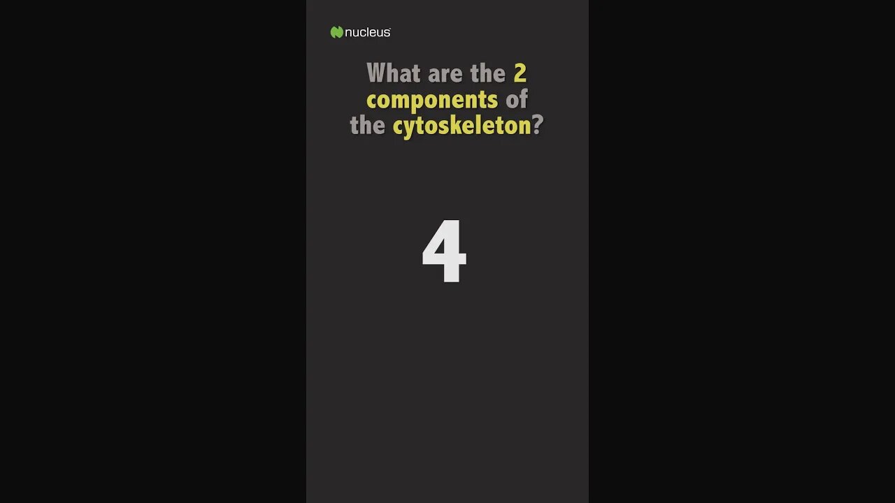 Biology Quiz: What are the 2 components of the cytoskeleton?