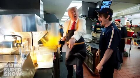 OMG , AI version of.Trump working at McDonald ! what the ..