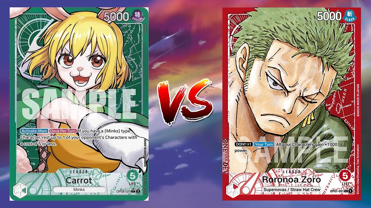 One Piece TCG Carrot VS Roronoa Zoro!!