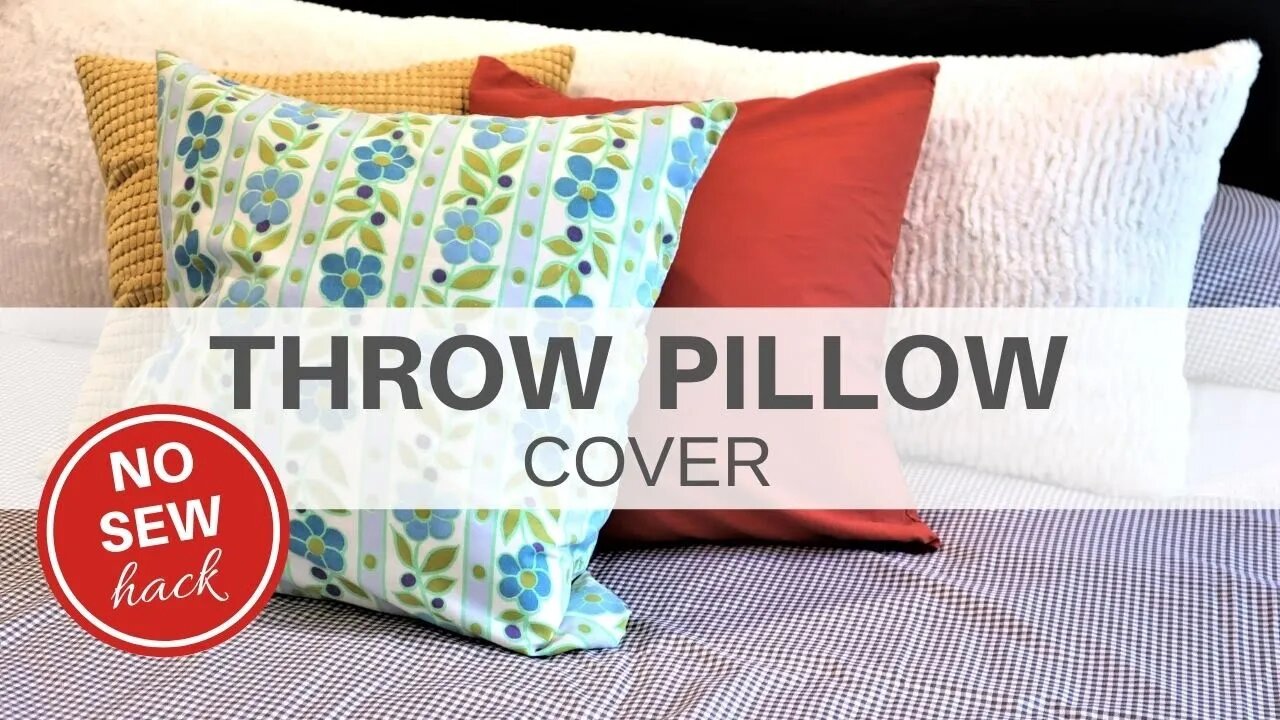 No-Sew THROW PILLOW COVER Hack