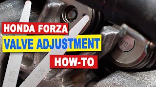 Honda Forza 300 Valve Clearance and Adjustment (NSS300) using Shims