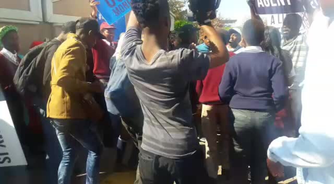Prophet Mboro followers protest outside Afro Worldview over canned programme (gUy)