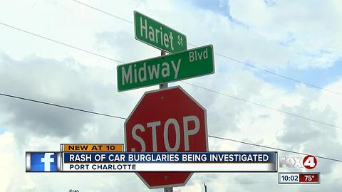 Burglars target 15 Port Charlotte cars