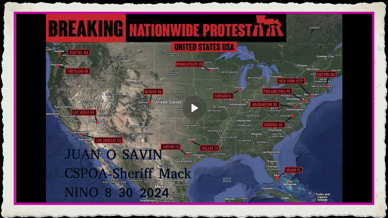 JUAN O SAVIN- Sheriff Mack CSPOA 10 7 2024 possible attacks - NINO 8 30 2024