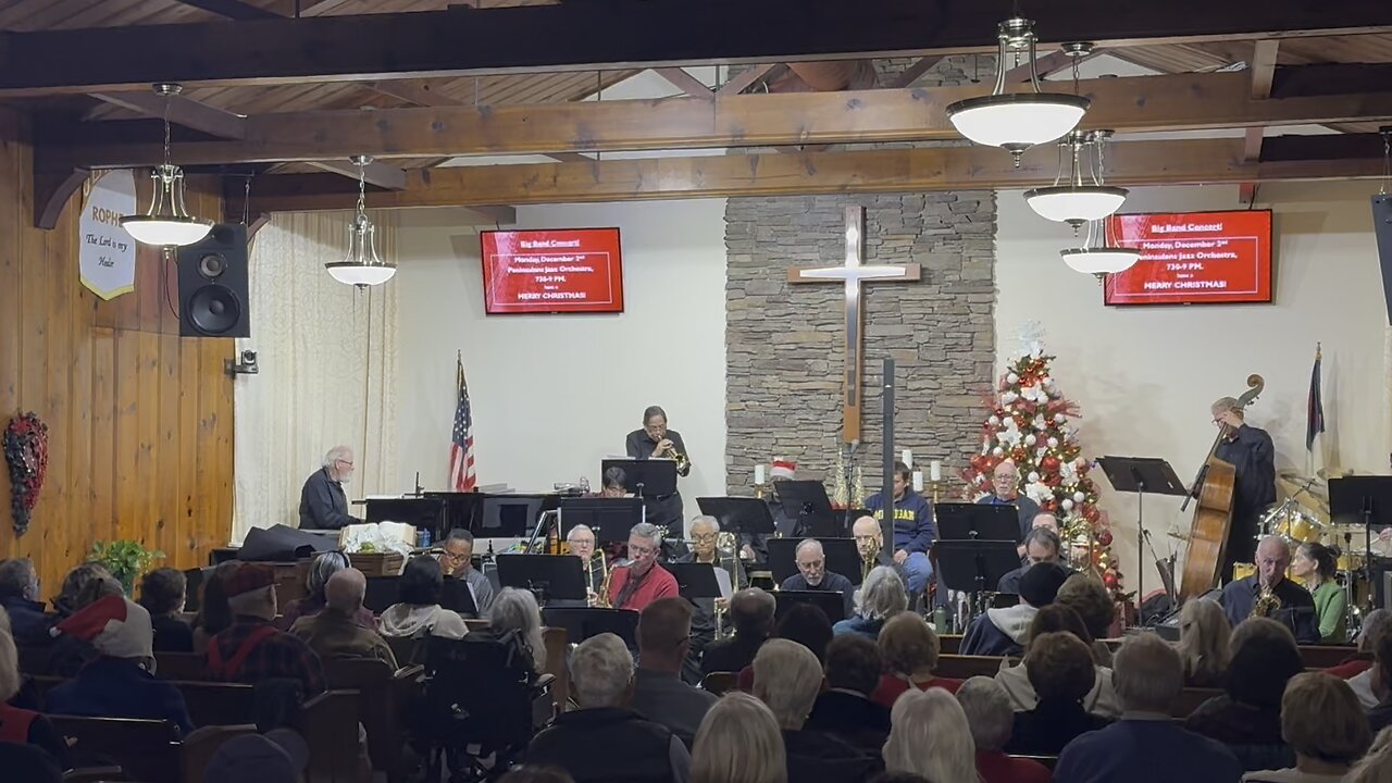 It came upon a midnight clear from our Pastor Sam playing trumpet on his final performance.’