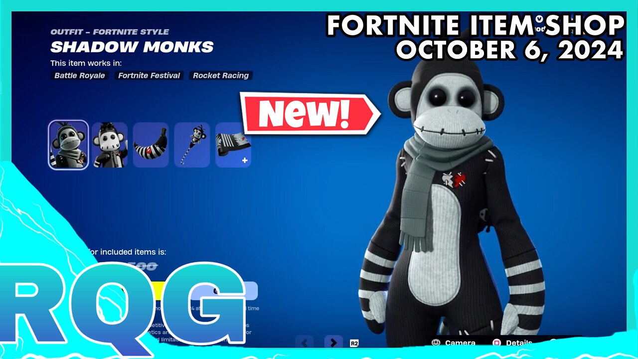 "NEW" SHADOW MONKS IS HERE! FORTNITE ITEM SHOP (October 6, 2024)