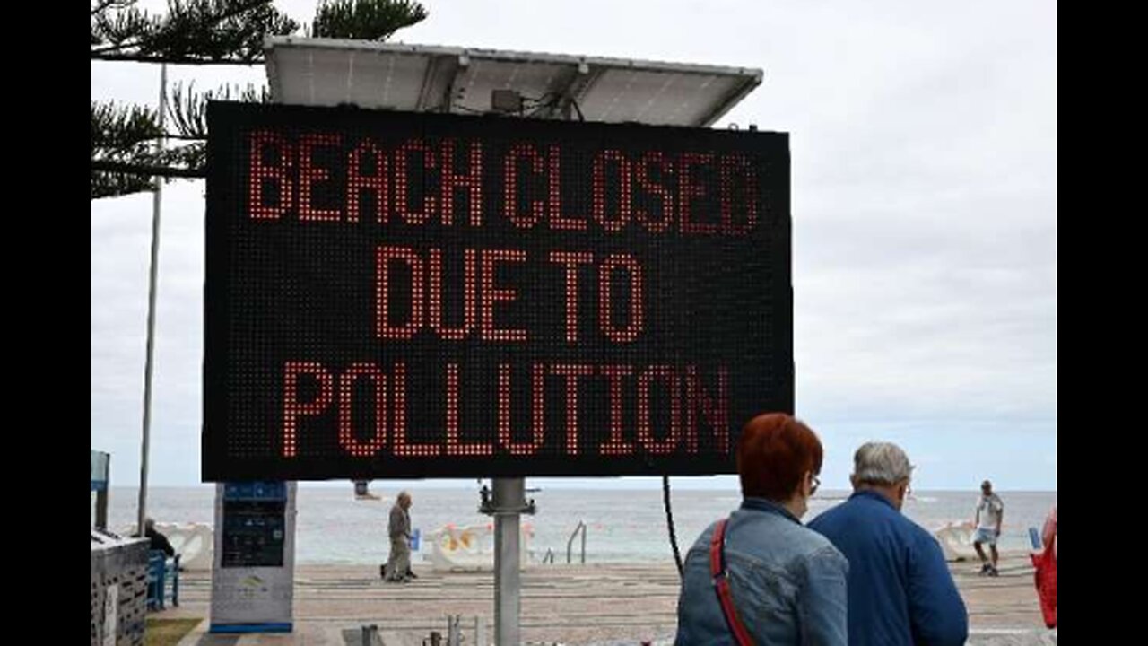 BEACHES CLOSED DUE TO UNKNOWN BLOBS - AUSSIE BLACK BLOBS, CANADIAN WHITE BLOBS