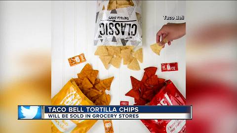 Taco Bell tortilla chips will be sold in grocery stores