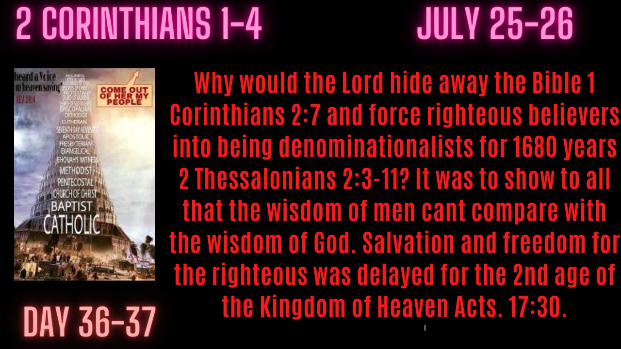 2 Corinthians 1-4 When will the Lord stop hiding His face from humanity?