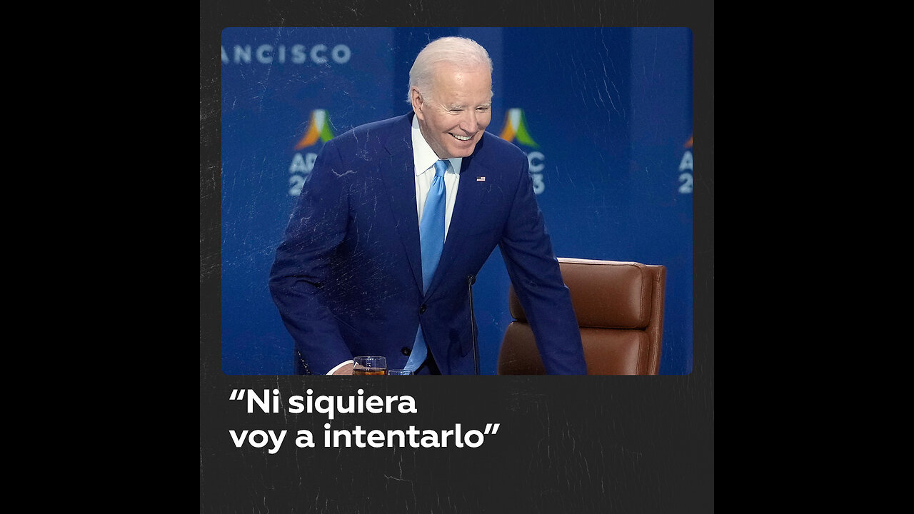 Biden no logra leer el nombre de una compañía durante un discurso en la APEC