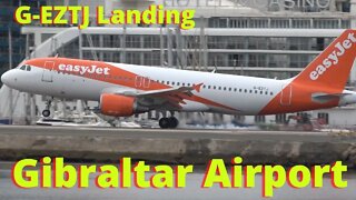 easyJet Landing GIBRALTAR A320-214 from Manchester