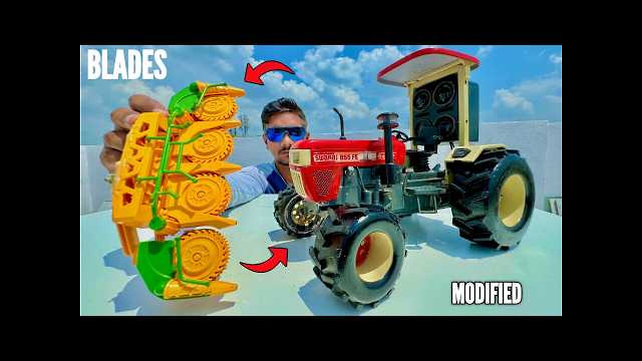 RC Swaraj Tractor Upgrade With Harvester Machine - Chatpat toy TV