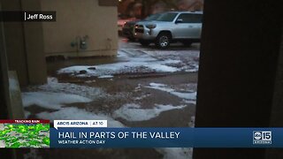 Hail in parts of the Valley