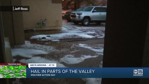 Hail in parts of the Valley