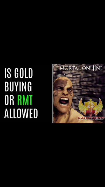 MORTAL ONLINE 2 - Is Gold Buying or RMT Allowed? #Shorts