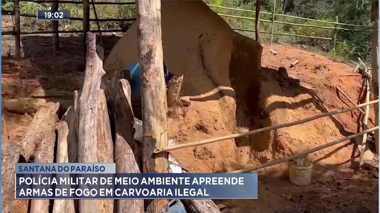 Santana do Paraíso: Polícia Militar de Meio Ambiente Apreende Armas de Fogo em Carvoaria Ilegal.