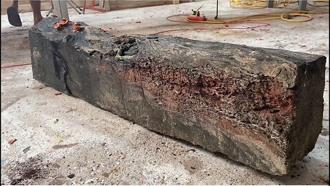 Woodworking_ Transforming a Found Roadside Wood Piece into a Beautiful Epoxy Resin Table