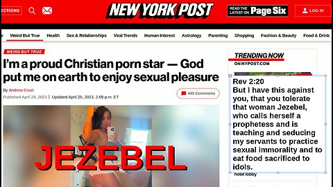 Jezebel coming to a church near u? (don't be surprised)