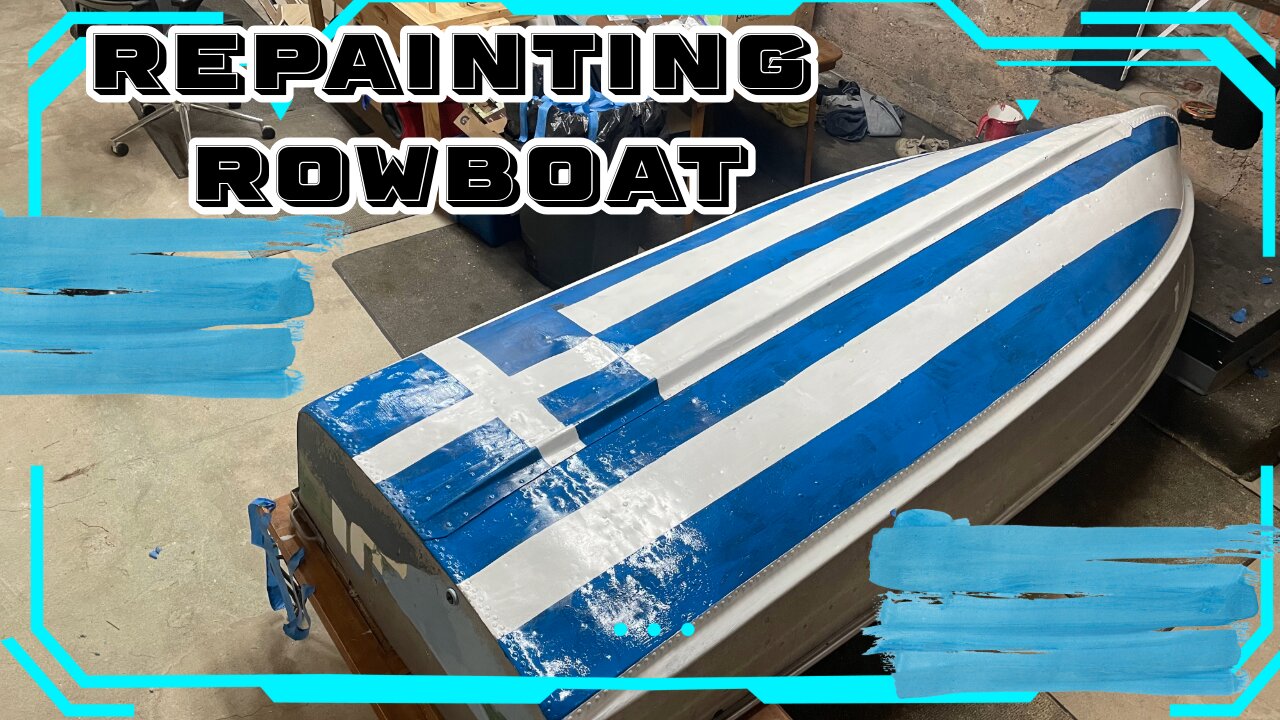 Transforming an Old Rowboat into a Stunning Greek Flag Masterpiece | DIY Wedding Decoration