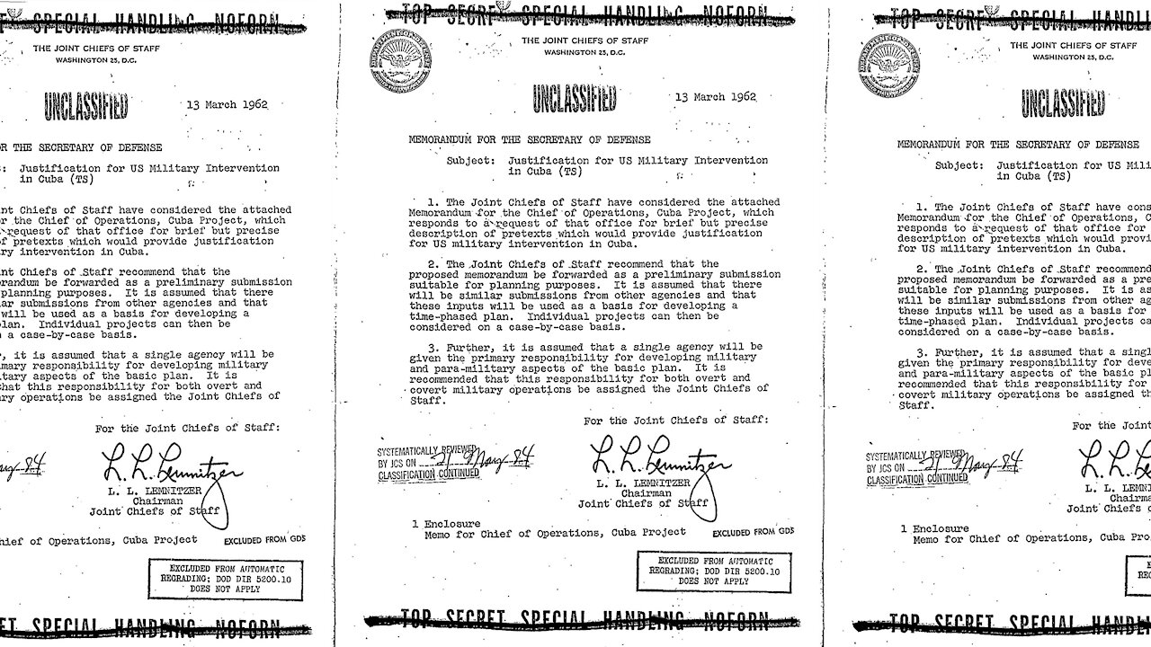 US Govt Plan to Kill Its Own Citizens in a False Flag