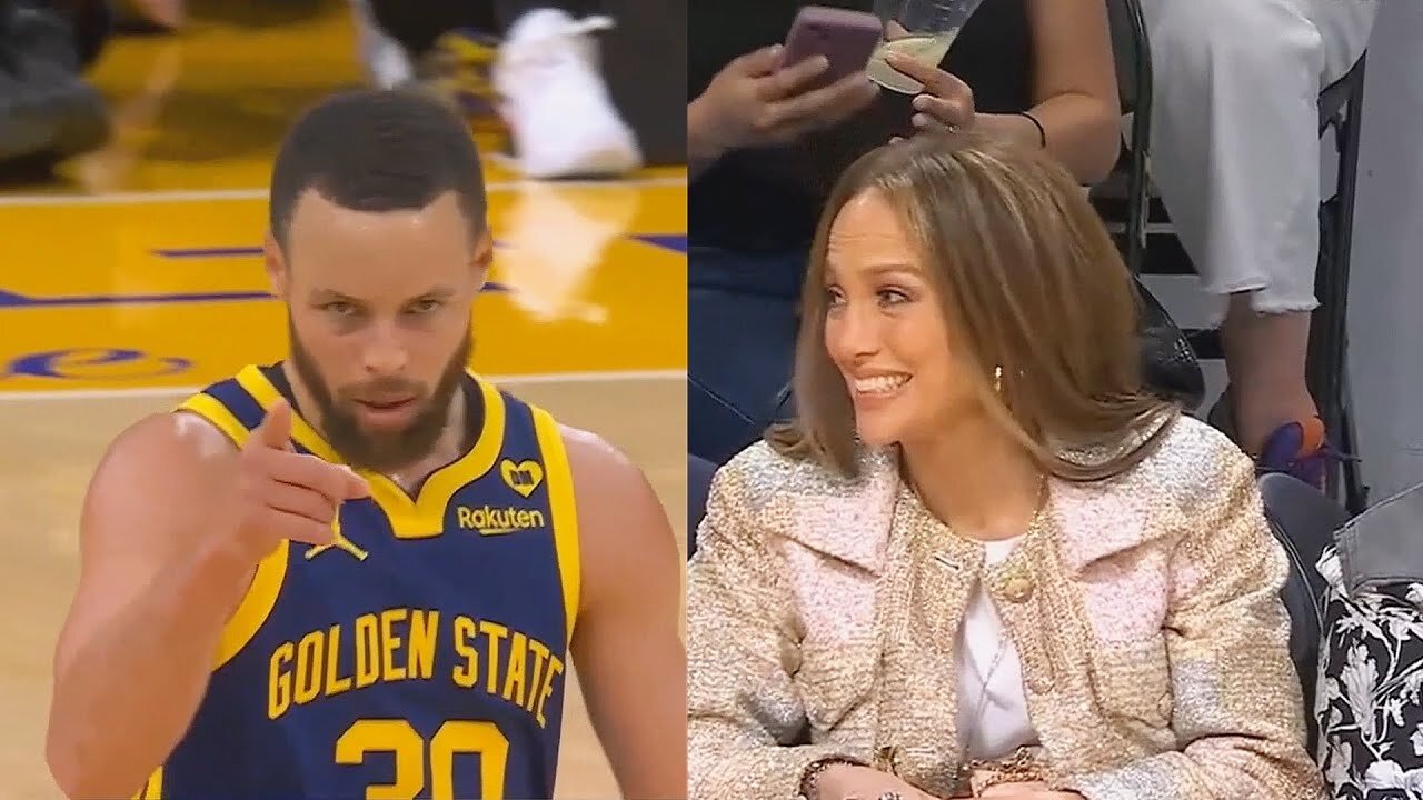 Stephen Curry Impresses Jennifer Lopez With Crazy 3 Pointer! Warriors vs Lakers_2024